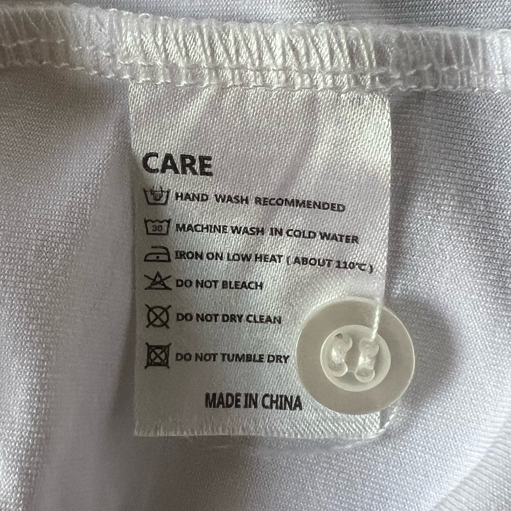 LIKE NEW Mangopop Long Sleeve Button Down Collared Bodysuit White Size M - Picture 10 of 14